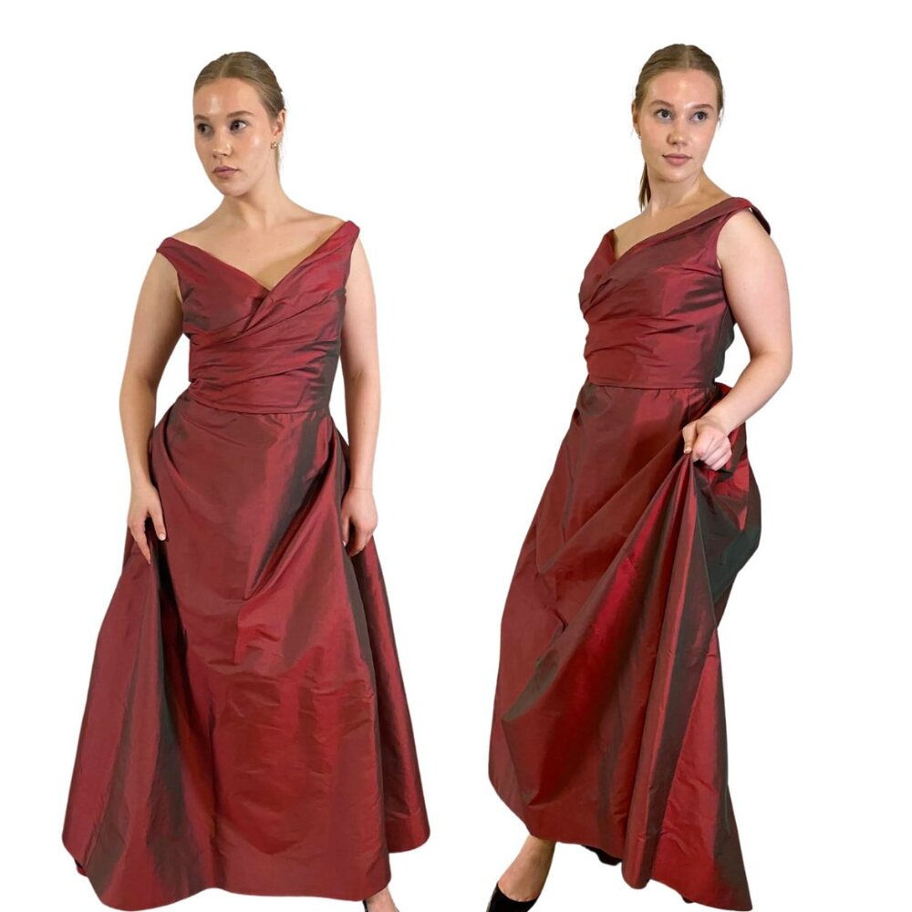 Oscar Inspired Catherine Regehr Vintage  Silk Taffeta Gown , Size L (10-12)